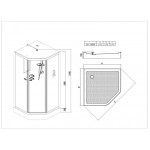 Душевая кабина Esbano ES-90PR/100PR/110PR Душевая кабина Esbano ES-90PR/100PR/110PR